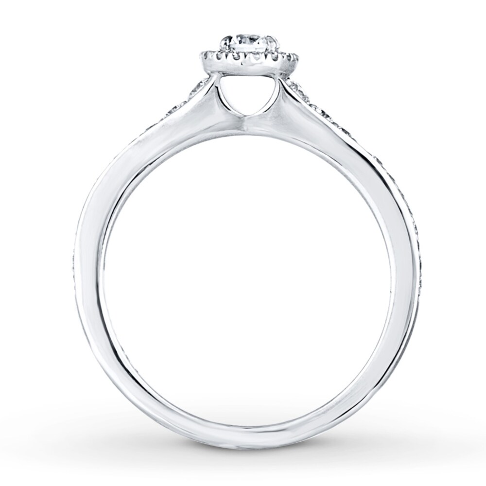 Diamond Engagement Ring 3/8 ct tw Round-cut 14K White Gold bhxIva5F