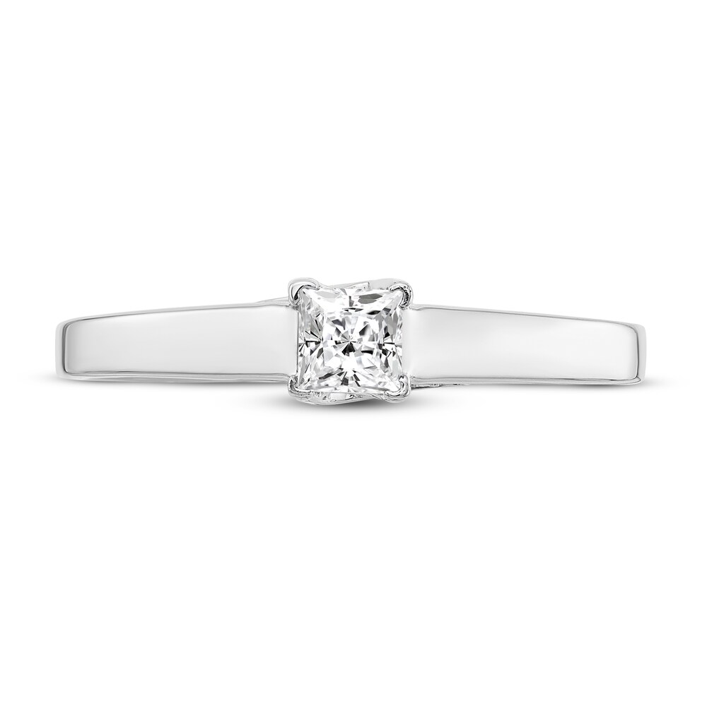 Diamond Solitaire Engagement Ring 1/4 ct tw Princess 14K White Gold (I1/I) bvKCJiZW