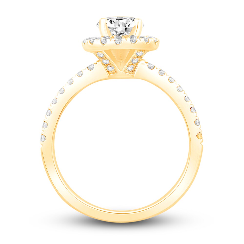 Diamond Ring Setting 1/2 ct tw Round 14K Yellow Gold c2fNkV4A