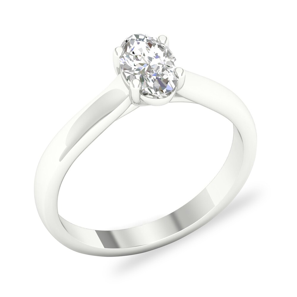 Diamond Solitaire Ring 3/4 ct tw Oval-cut 14K White Gold (SI2/I) c5oRWccE