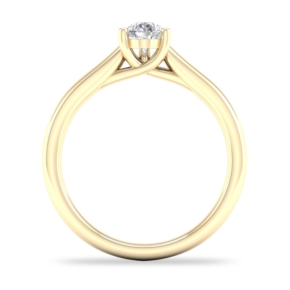 Diamond Solitaire Ring 1/2 ct tw Pear-shaped 14K Yellow Gold (SI2/I) cABVwG62