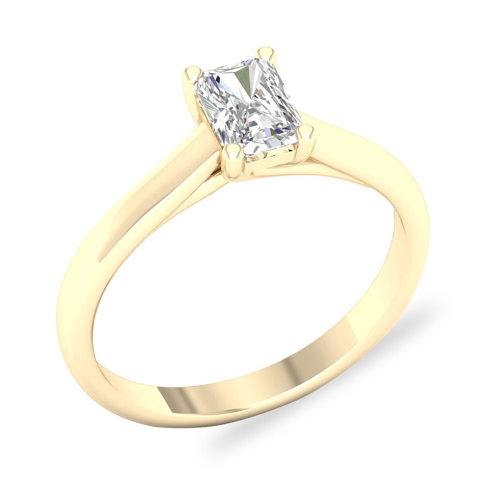 Diamond Solitaire Ring 3/4 ct tw Emerald-cut 14K Yellow Gold (SI2/I) cEkEhO0f