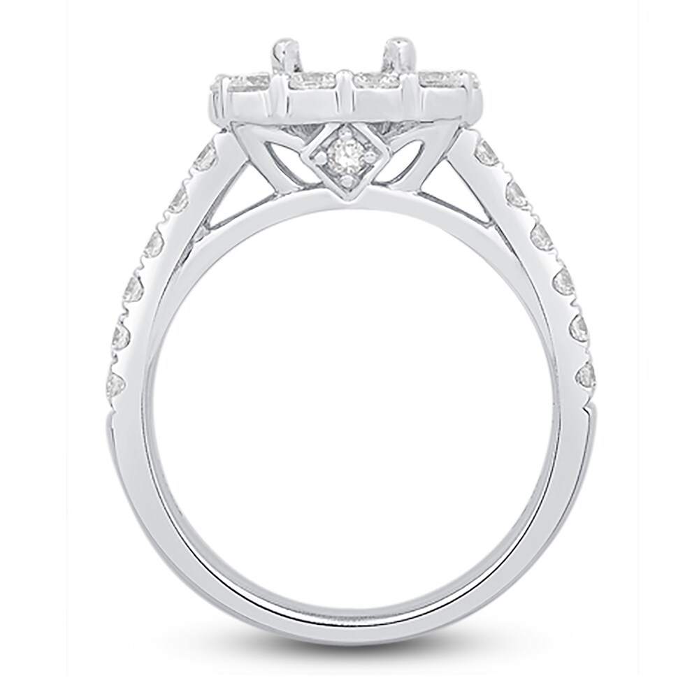 Engagement Ring 1-1/2 ct tw Round 14K White Gold cUoWArsU