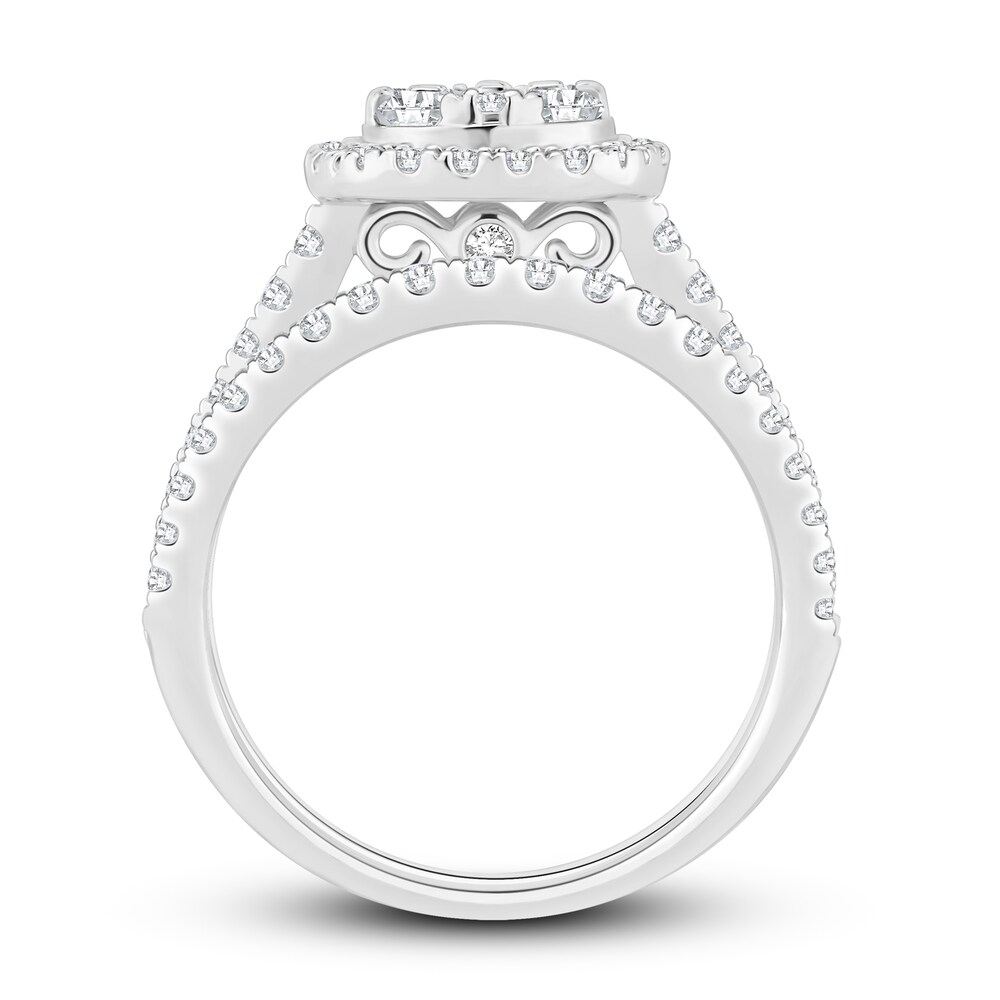 Diamond Bridal Set 1-1/5 ct tw Round 14K White Gold cWu5BbOt