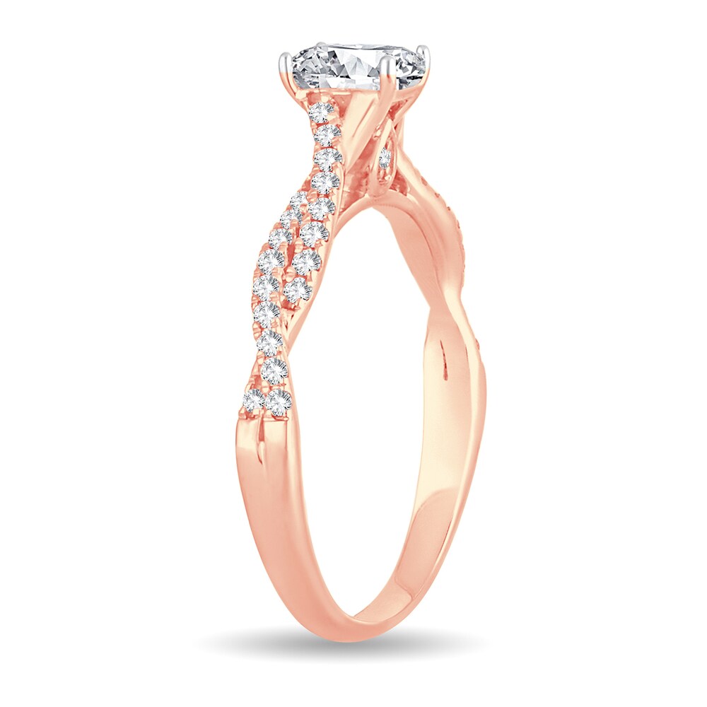 Diamond Ring 3/4 ct tw Round 14K Rose Gold chaSRYpu