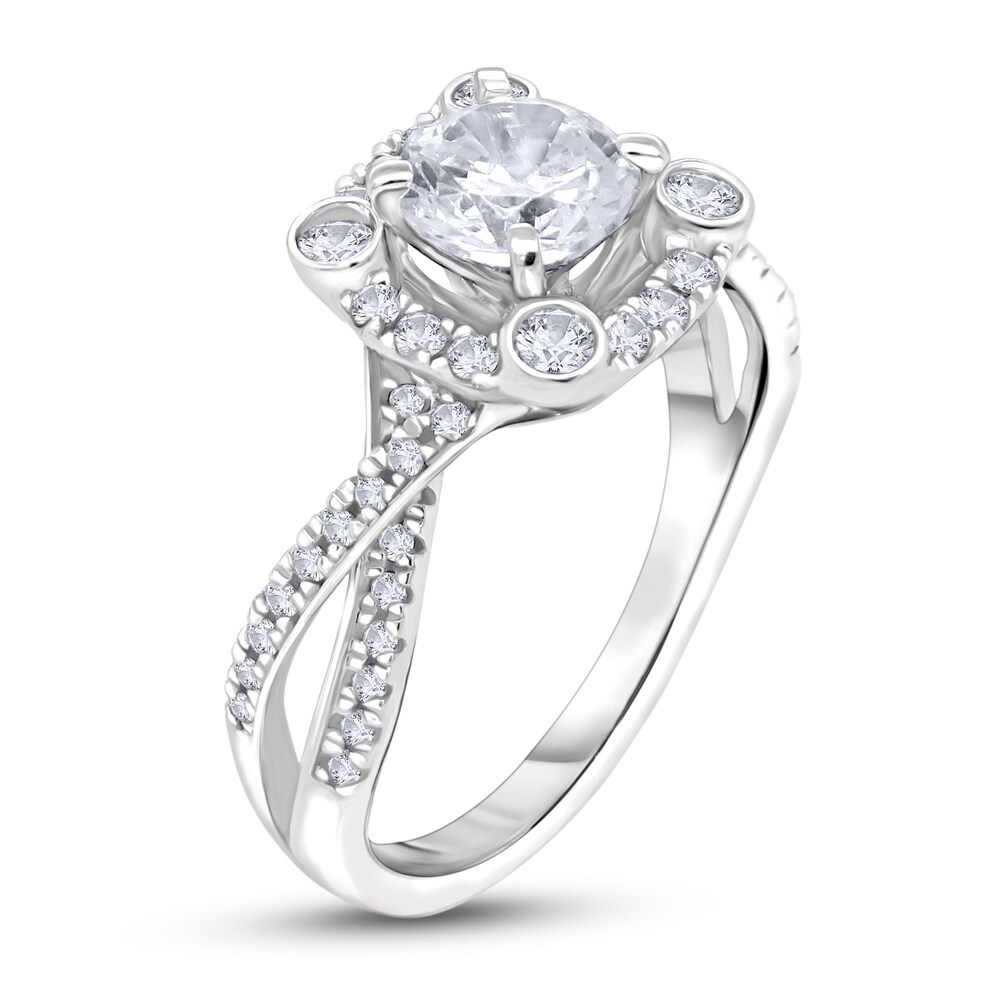 Diamond Engagement Ring 3/4 ct tw Round 14K White Gold ct4uQY02