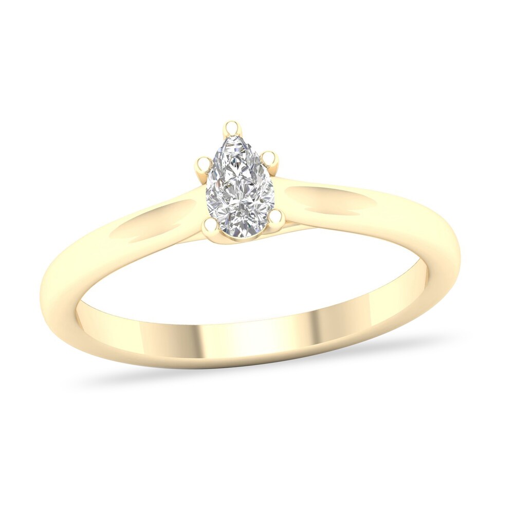 Diamond Solitaire Ring 1/4 ct tw Pear-shaped 14K Yellow Gold (SI2/I) czZqbt7I