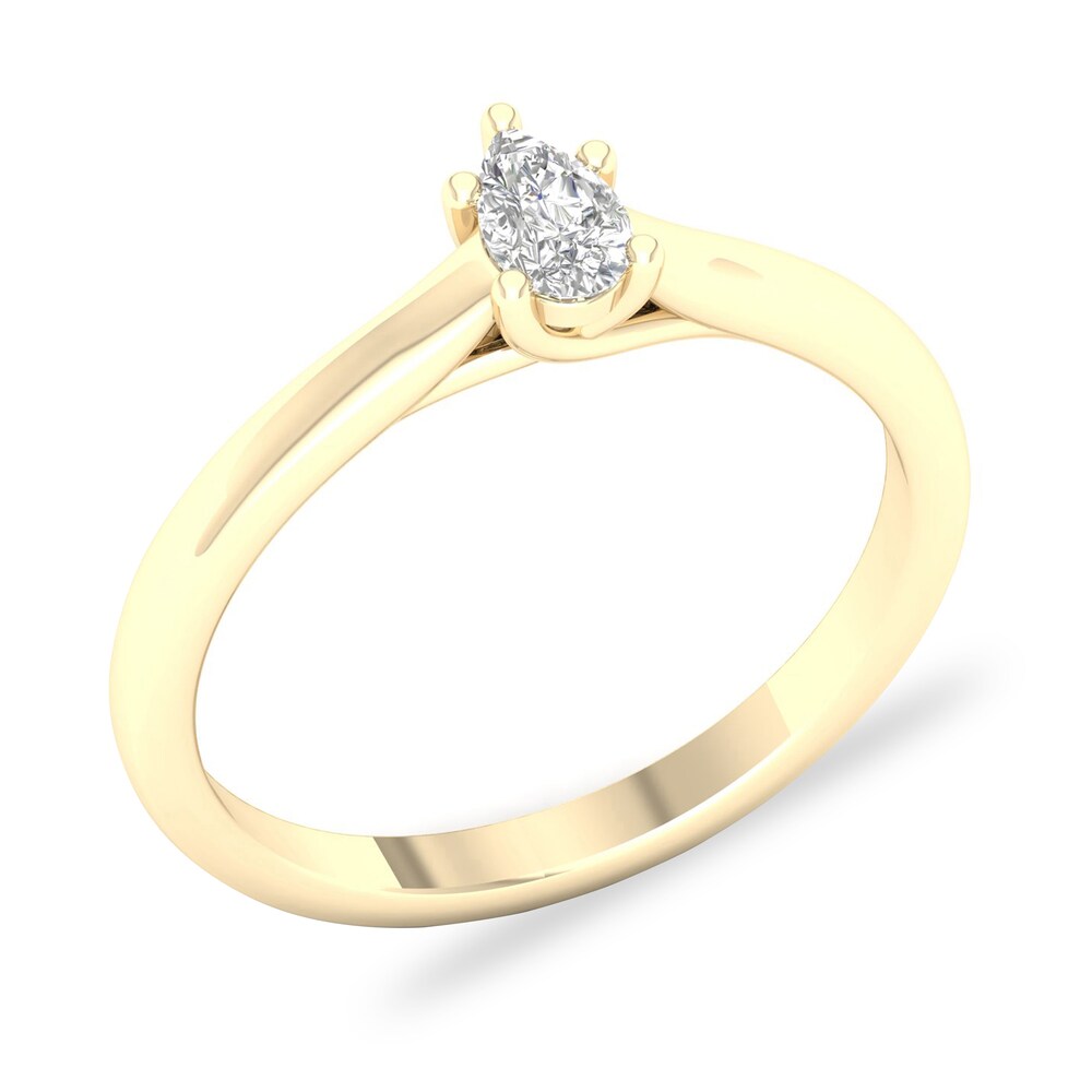 Diamond Solitaire Ring 1/4 ct tw Pear-shaped 14K Yellow Gold (SI2/I) czZqbt7I