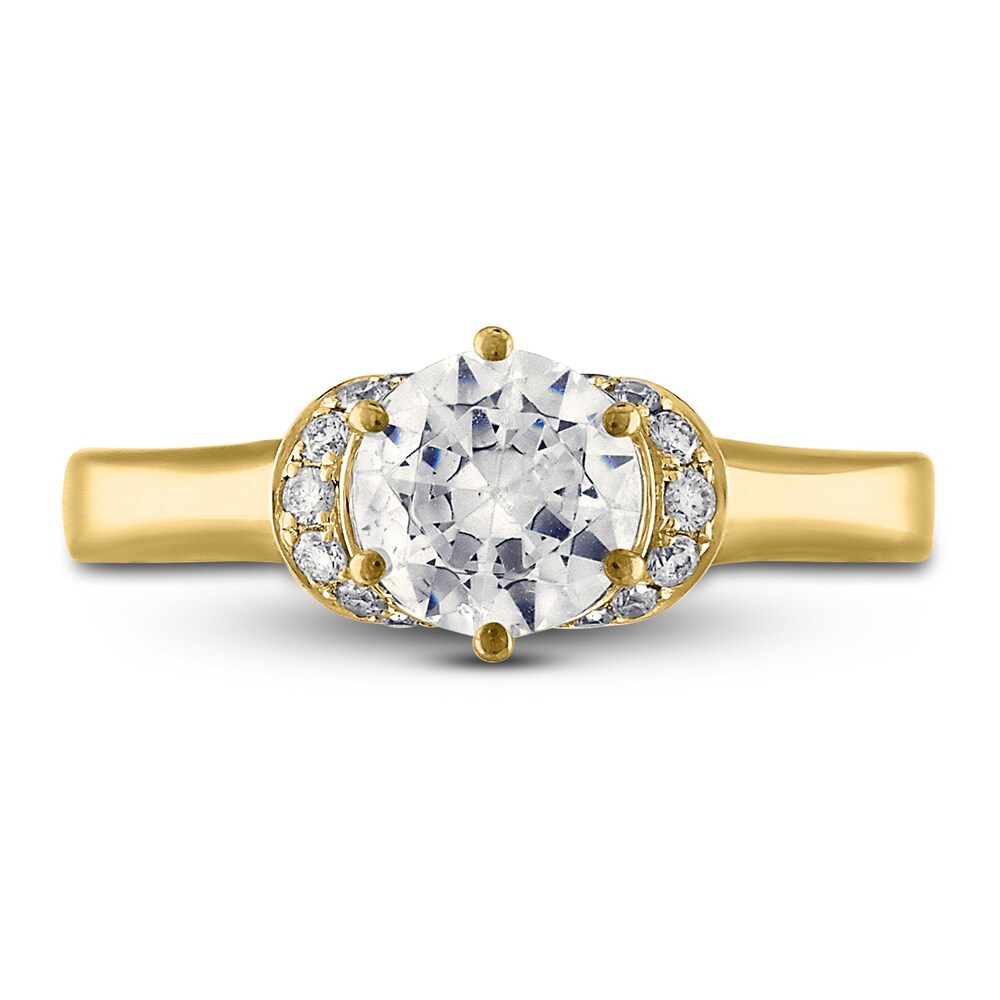 Diamond Engagement Ring 7/8 ct tw Round 14K Yellow Gold dC1k4PH3