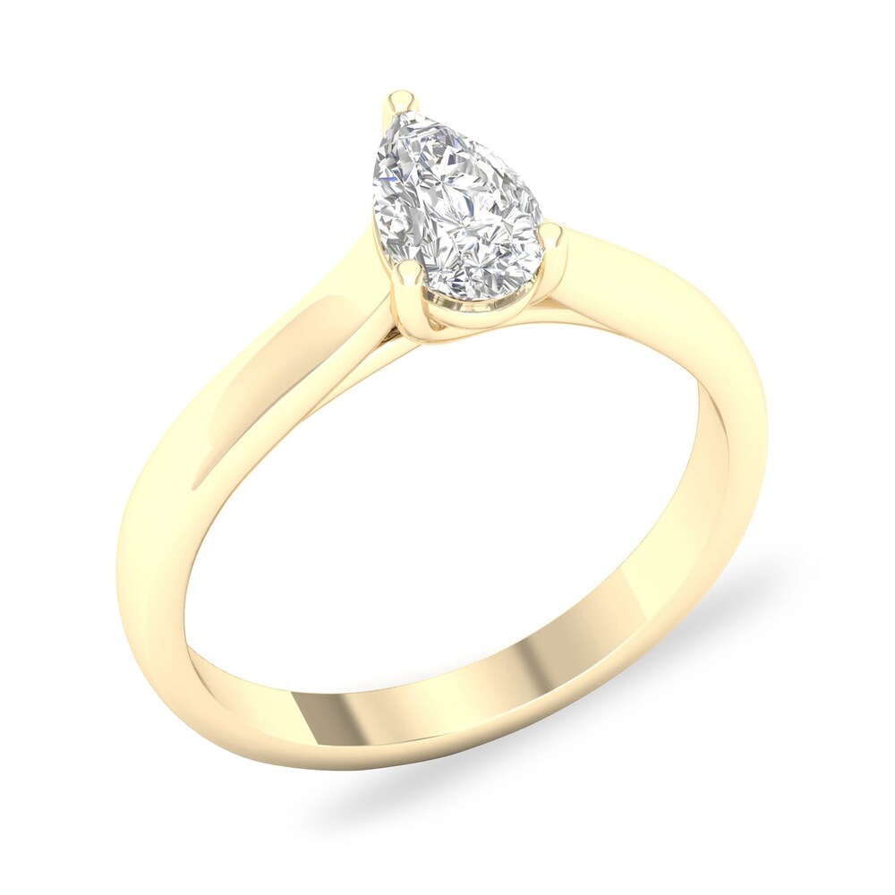 Diamond Solitaire Ring 3/4 ct tw Pear-shaped 14K Yellow Gold (SI2/I) dQYOZGfr