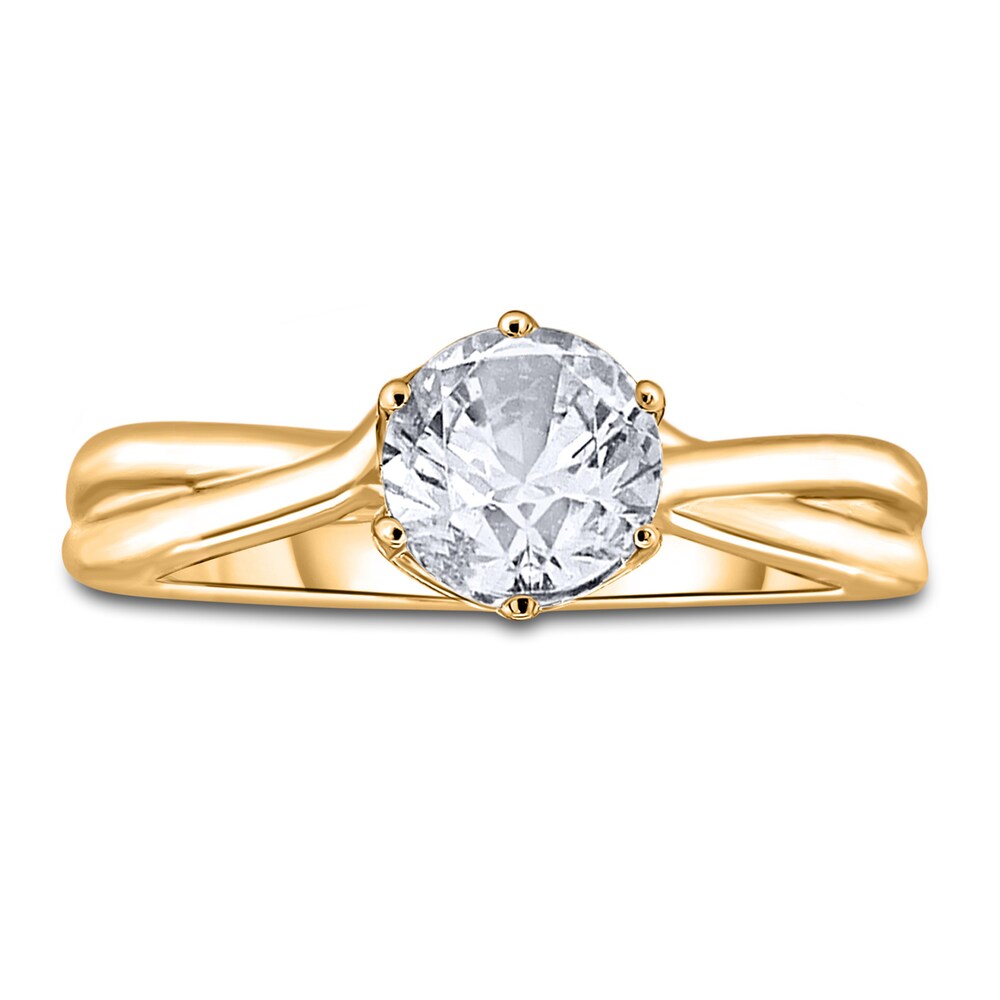 Diamond Solitaire Twist Engagement Ring 2 ct tw Round 14K Yellow Gold (I2/I) dSvAxrFU