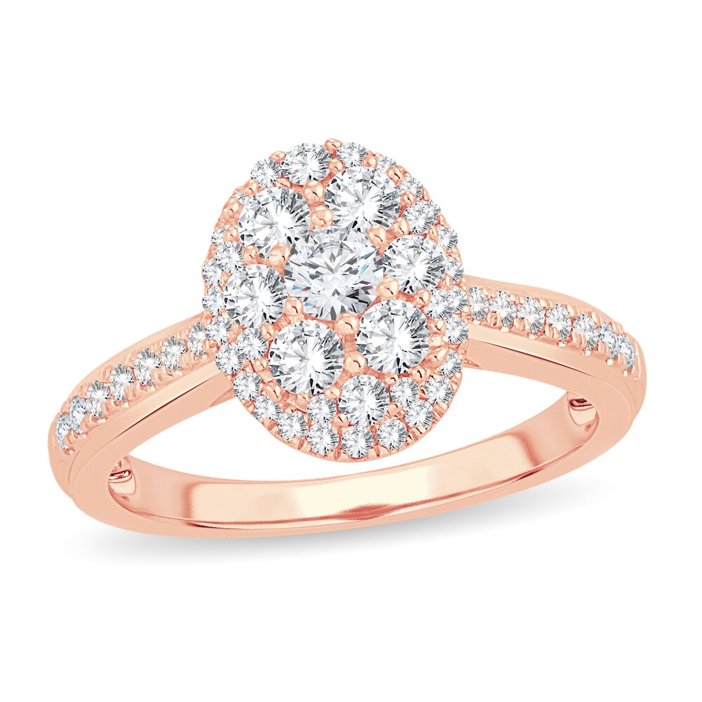 Diamond Ring 7/8 ct tw Round-cut 14K Rose Gold dVVZyLjO [dVVZyLjO]