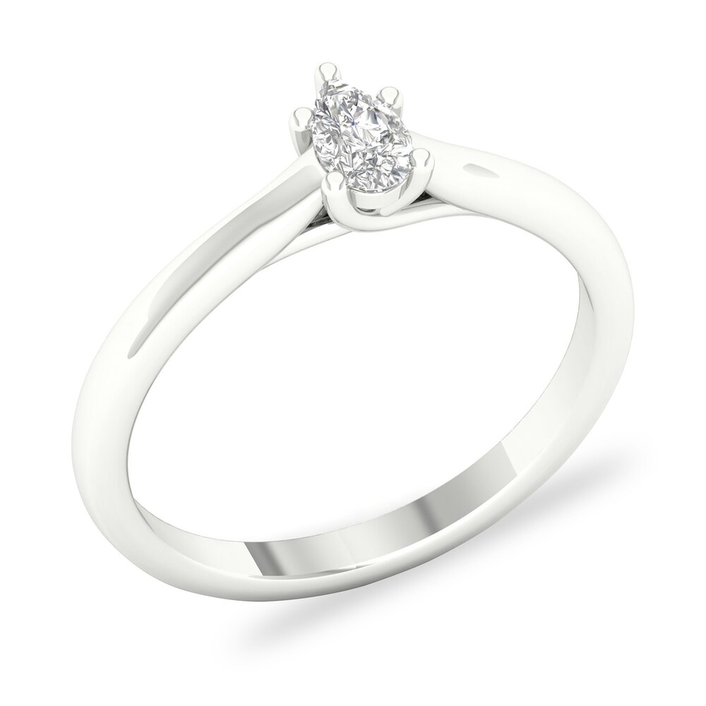 Diamond Solitaire Ring 1/4 ct tw Pear-shaped 14K White Gold (SI2/I) ddBUPoWH