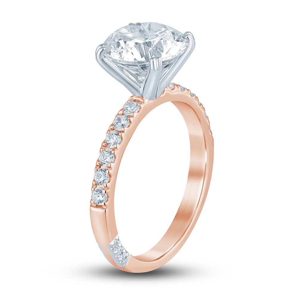 Pnina Tornai Lab-Created Diamond Engagement Ring 2-7/8 ct tw Round 14K Rose Gold dwuy7Dzv