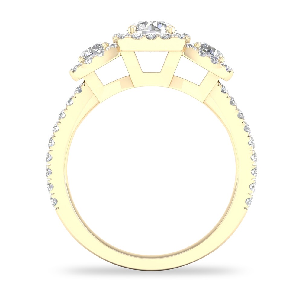 Diamond Ring 1-1/3 ct tw Round-cut 14K Yellow Gold eS45pJsV