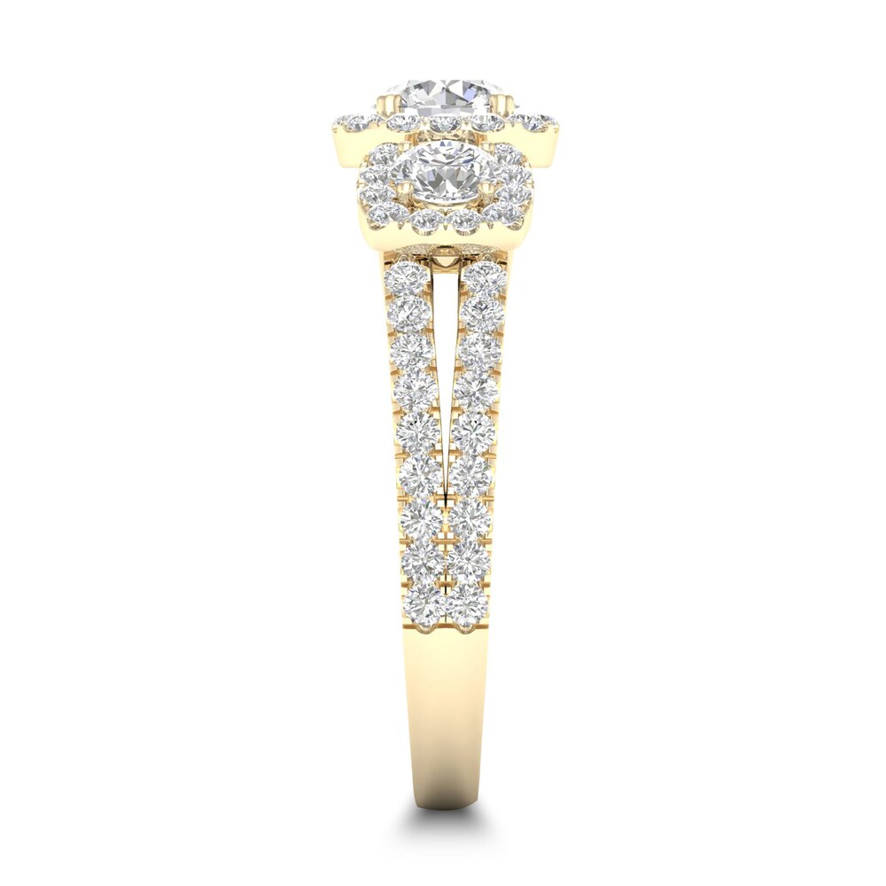 Diamond Ring 1-1/3 ct tw Round-cut 14K Yellow Gold eS45pJsV