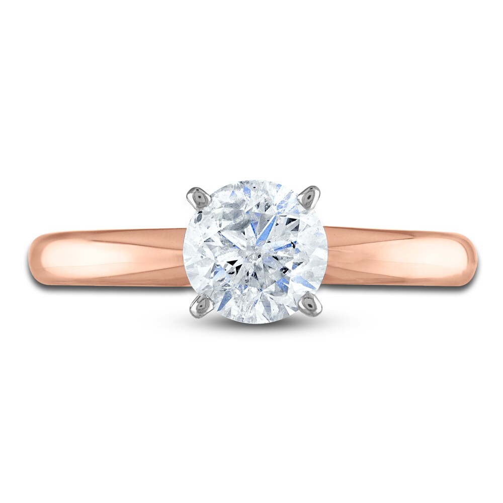 Diamond Solitaire Ring 1 ct tw Round 14K Two-Tone Gold (I2/I) eSO7HfOI