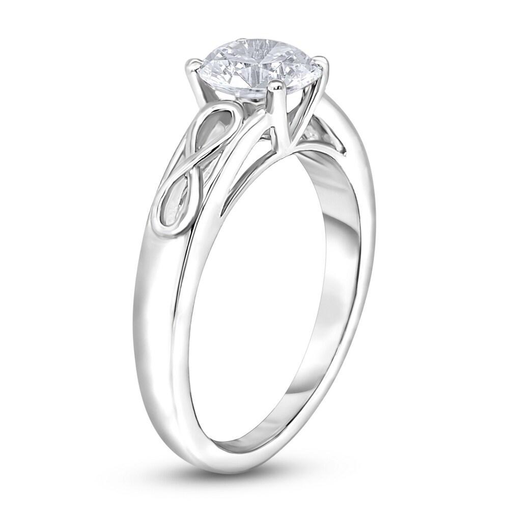 Diamond Solitaire Infinity Engagement Ring 1/4 ct tw Round 14K White Gold (I2/I) eWkC9Vxd