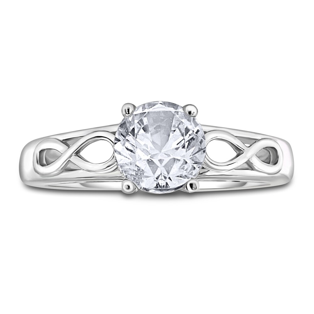 Diamond Solitaire Infinity Engagement Ring 1/4 ct tw Round 14K White Gold (I2/I) eWkC9Vxd