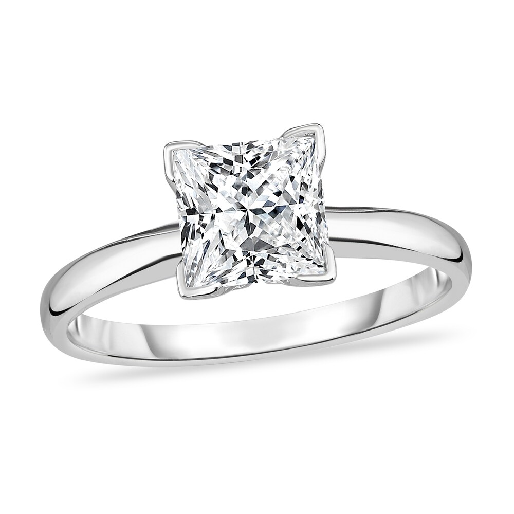Diamond Solitaire Ring 1 ct tw Princess 14K White Gold (I1/I) eeZYoG1E