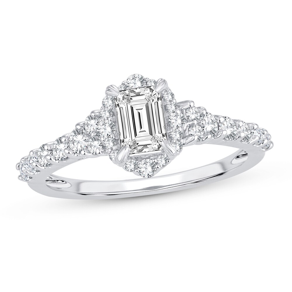 Diamond Ring 1 ct tw Emerald-cut 14K White Gold enwLuVw0 [enwLuVw0]