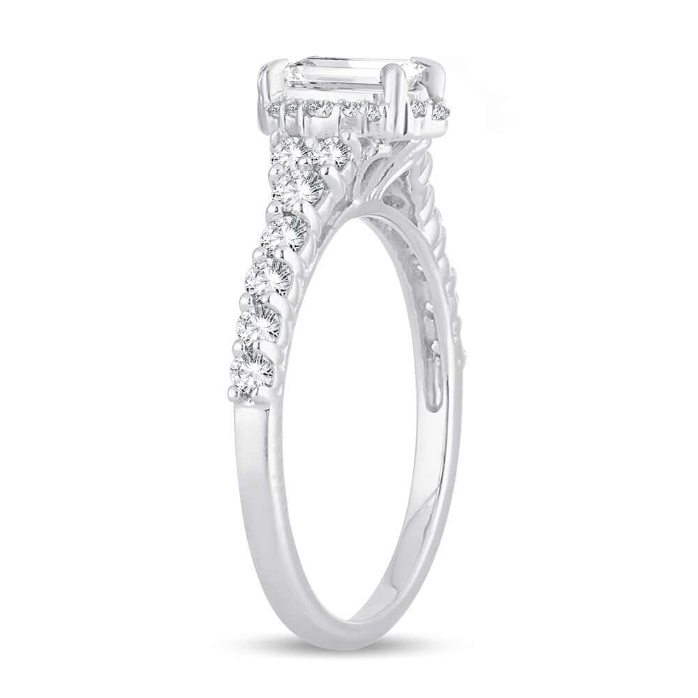 Diamond Ring 1 ct tw Emerald-cut 14K White Gold enwLuVw0