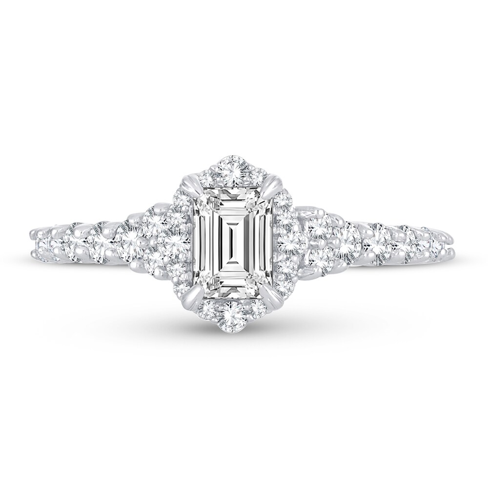 Diamond Ring 1 ct tw Emerald-cut 14K White Gold enwLuVw0