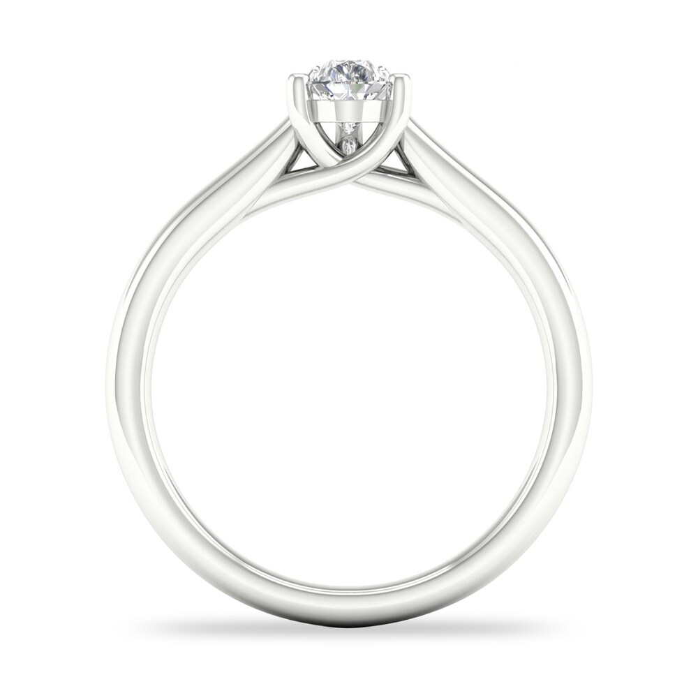 Diamond Solitaire Ring 1/2 ct tw Pear-shaped 14K White Gold (SI2/I) errGgj56