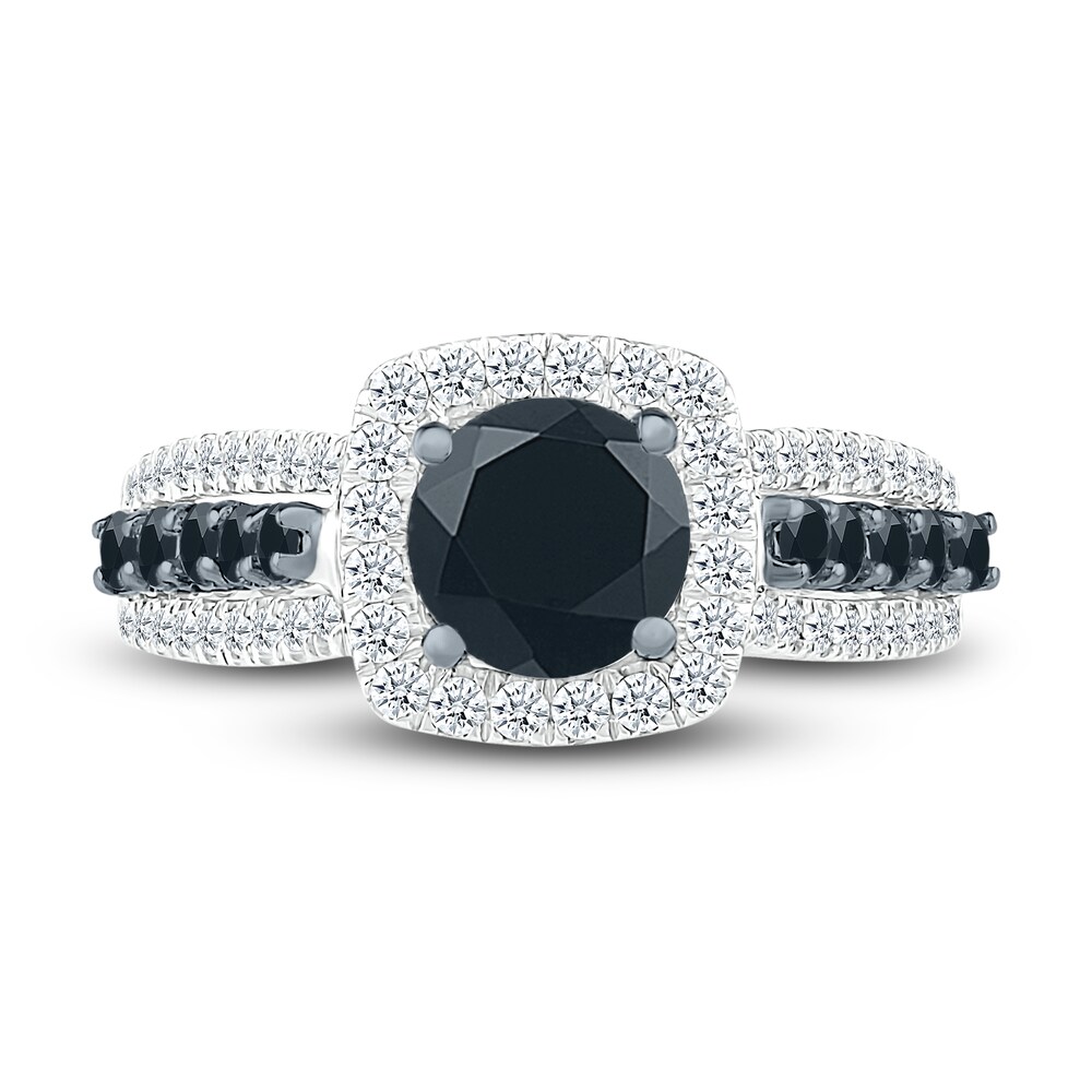 Black Diamond Bridal Set 2 ct tw Round 10K White Gold ez2vBJCr