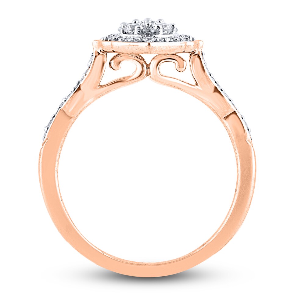 Diamond Engagement Ring 1/2 ct tw Round 14K Rose Gold f2VqUdLd