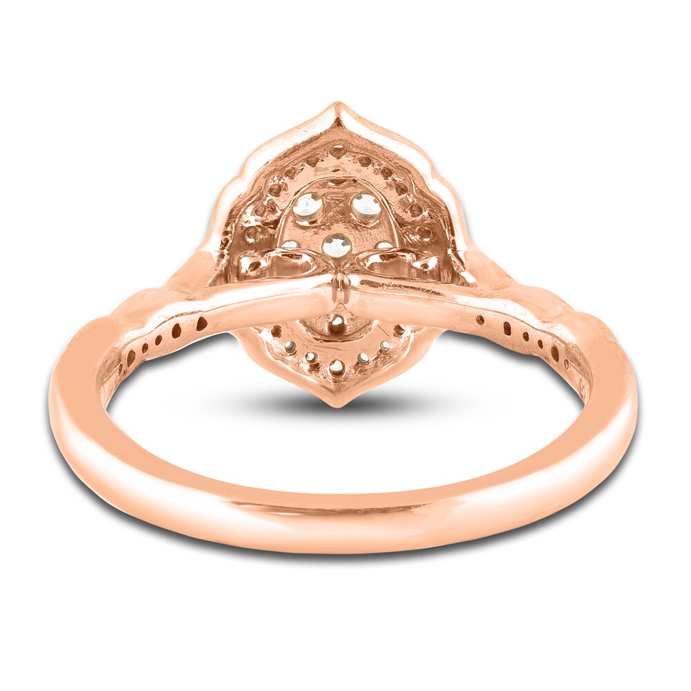 Diamond Engagement Ring 1/2 ct tw Round 14K Rose Gold f2VqUdLd