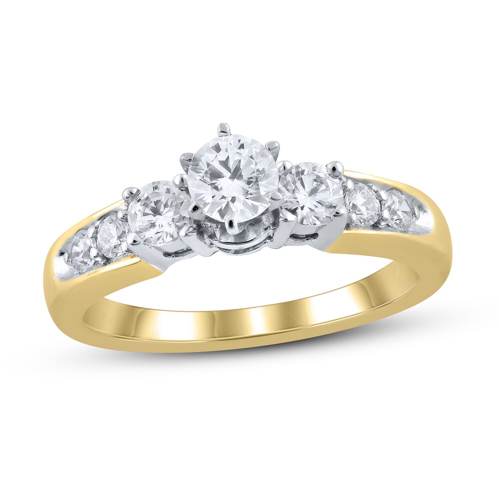 Diamond Engagement Ring 7/8 ct tw Round 14K Two-Tone Gold f91dzdAE [f91dzdAE]