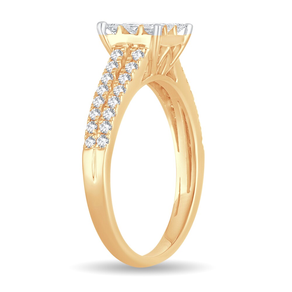 Diamond Ring 3/4 ct tw Round 14K Yellow Gold fJoeadhU