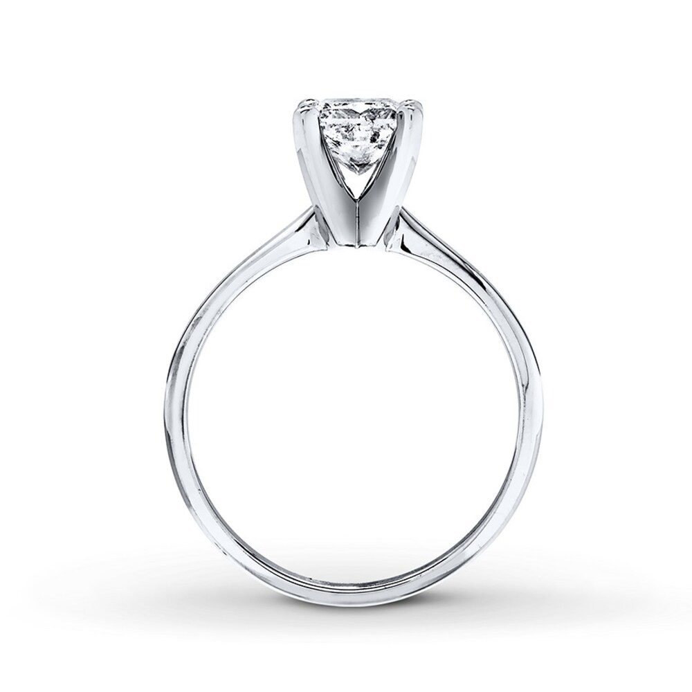 Diamond Solitaire Ring 1 carat Princess-cut 14K White Gold (I2/I) fRULXVVS