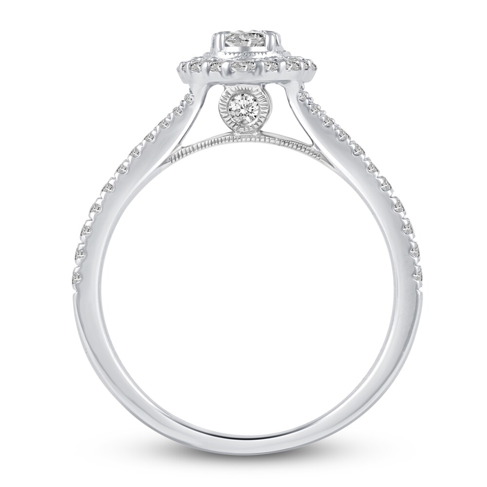 Diamond Engagement Ring 3/4 ct tw Round 14K White Gold fRrITve5