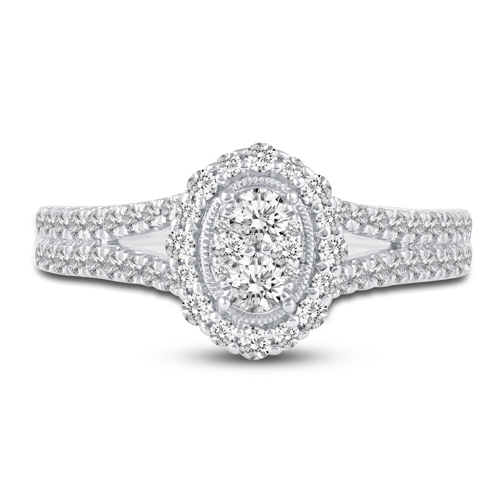 Diamond Engagement Ring 3/4 ct tw Round 14K White Gold fRrITve5