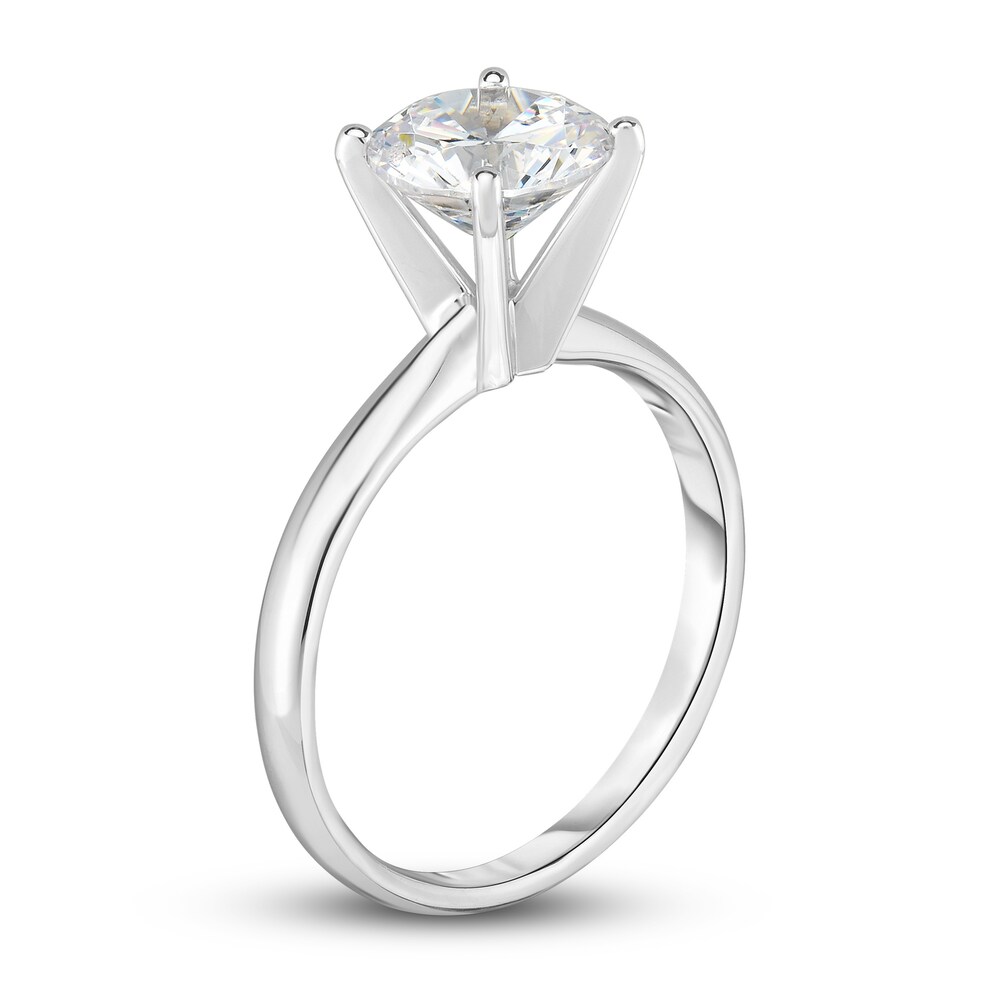 Diamond Solitaire Engagement Ring 3/4 ct tw Round 14K White Gold (I2/I) fVayErtO