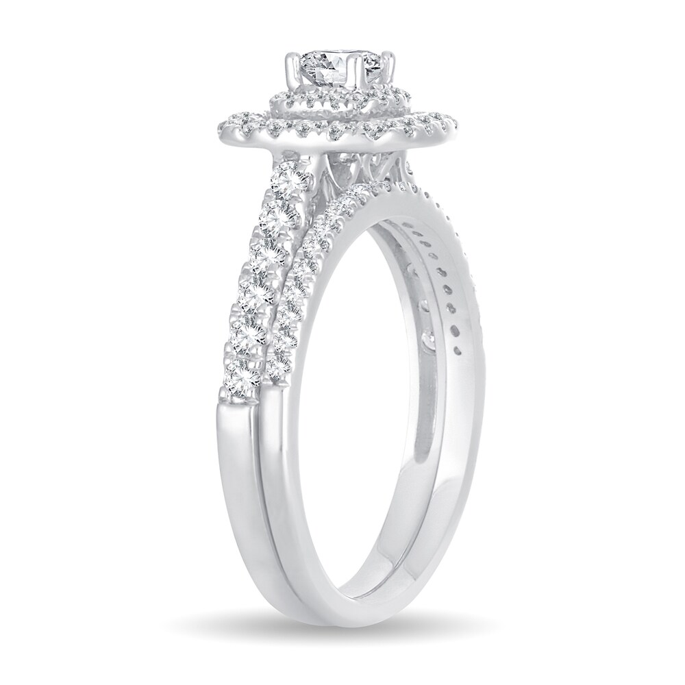 Diamond Bridal Set 1 ct tw Princess 14K White Gold fmcLJrrm