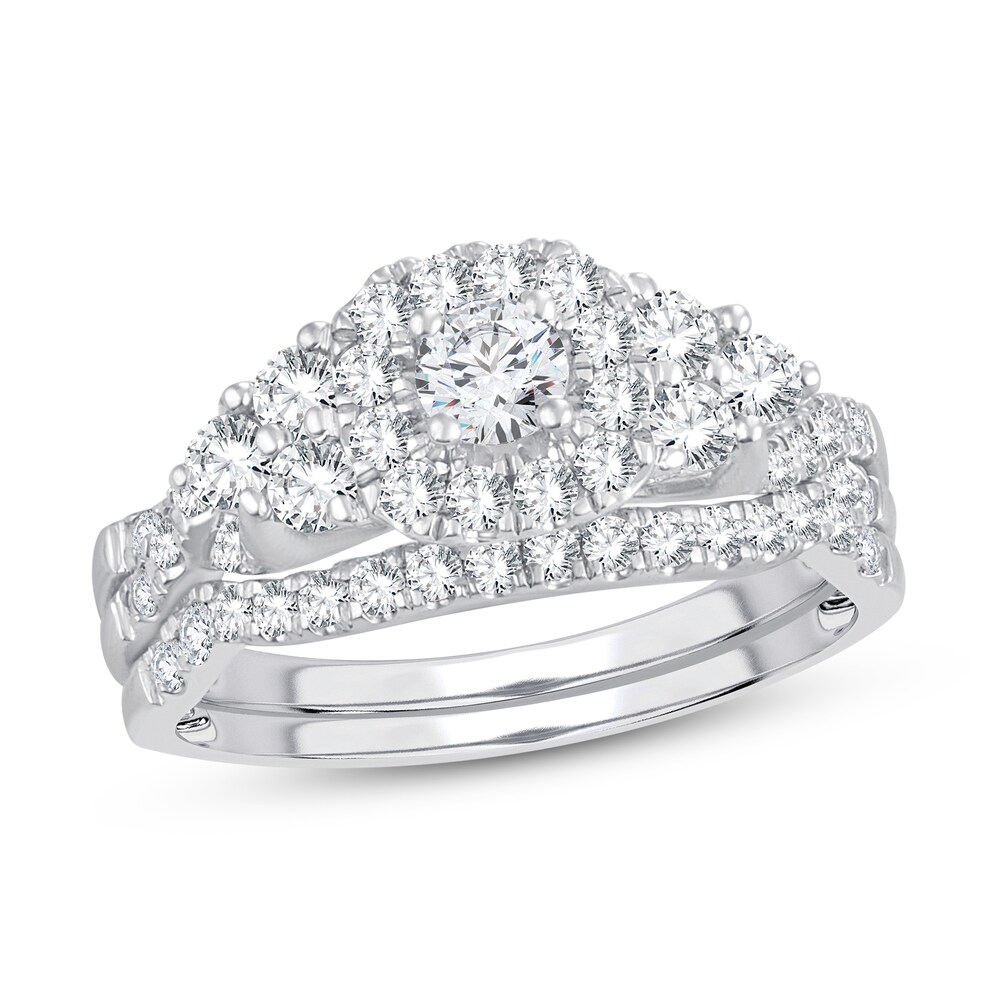 Diamond Bridal Set 1 ct tw Round-cut 14K White Gold gIpnxhOH [gIpnxhOH]