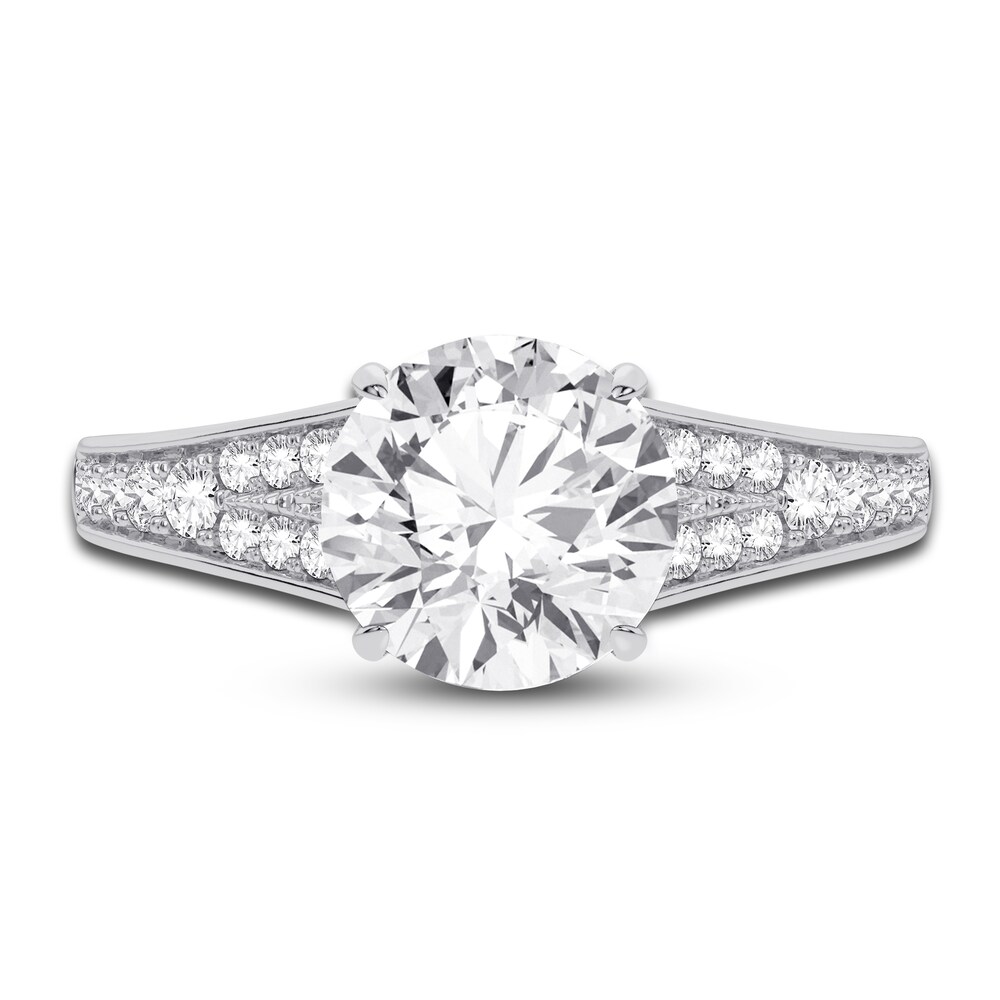 Lab-Created Diamond Engagement Ring 2-1/3 ct tw Round 14K White Gold gJ6nVXO1