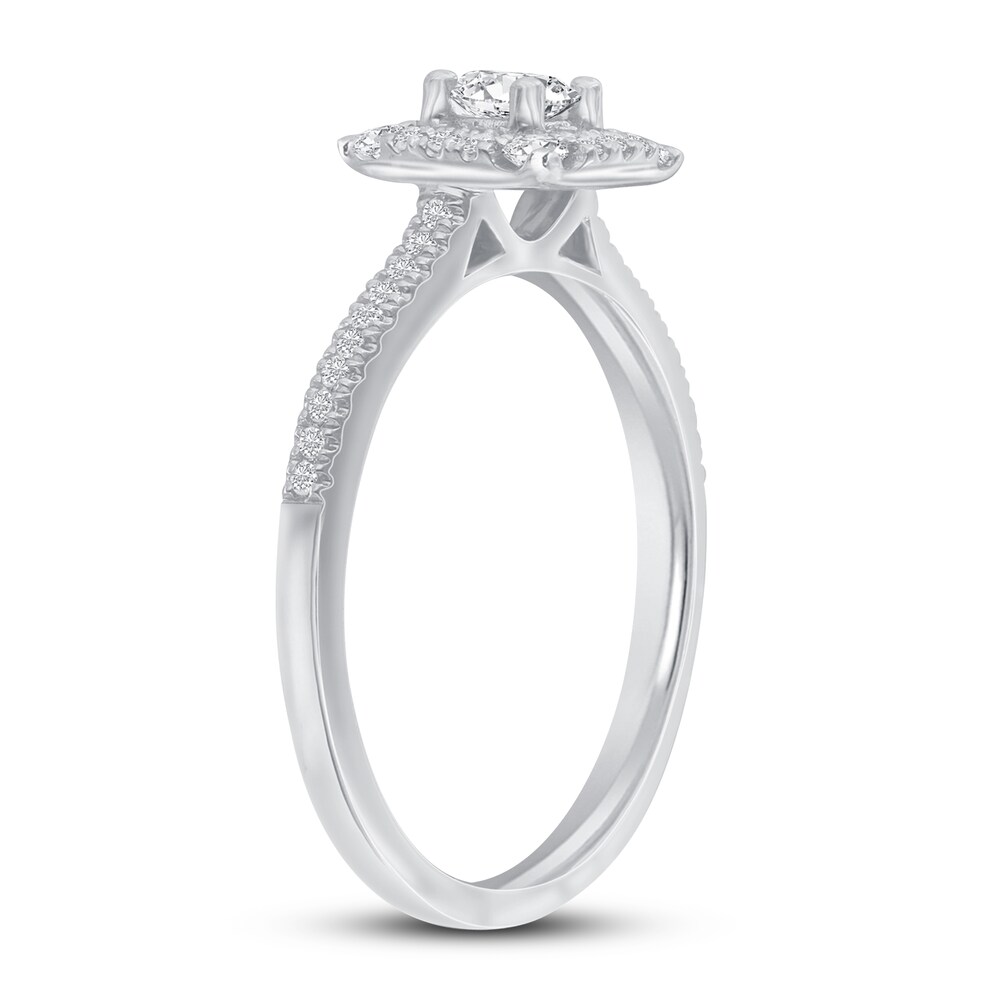 Diamond Engagement Ring 1/2 ct tw Round 14K White Gold gPWr6QiP