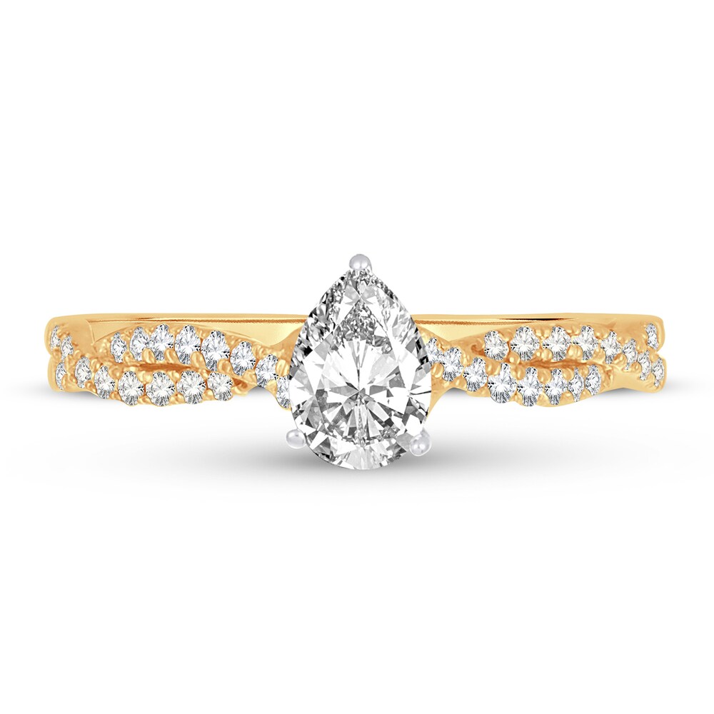 Diamond Ring 3/4 ct tw Pear-shaped 14K Yellow Gold gYJNhxjN