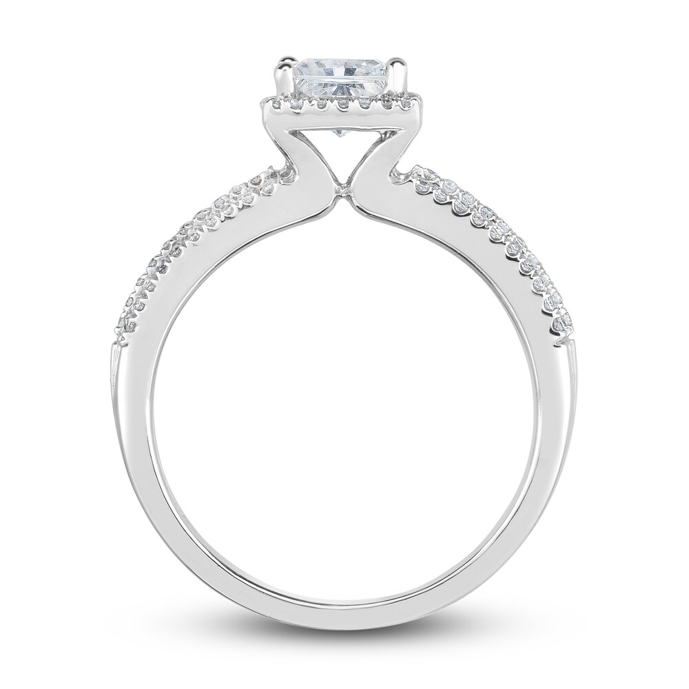 Diamond Engagement Ring 1 ct tw Princess/Round 14K White Gold gZZODEin