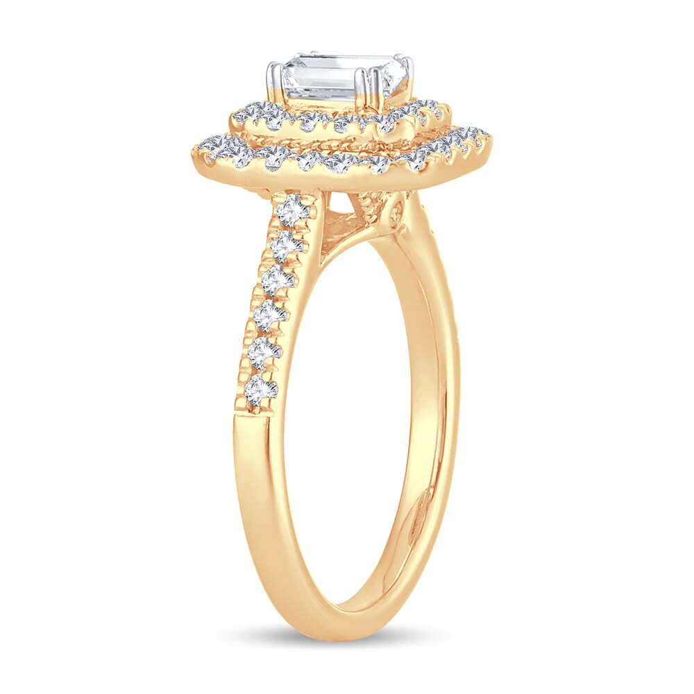 Diamond Ring 1 ct tw Emerald-cut 14K Yellow Gold giiONNmG