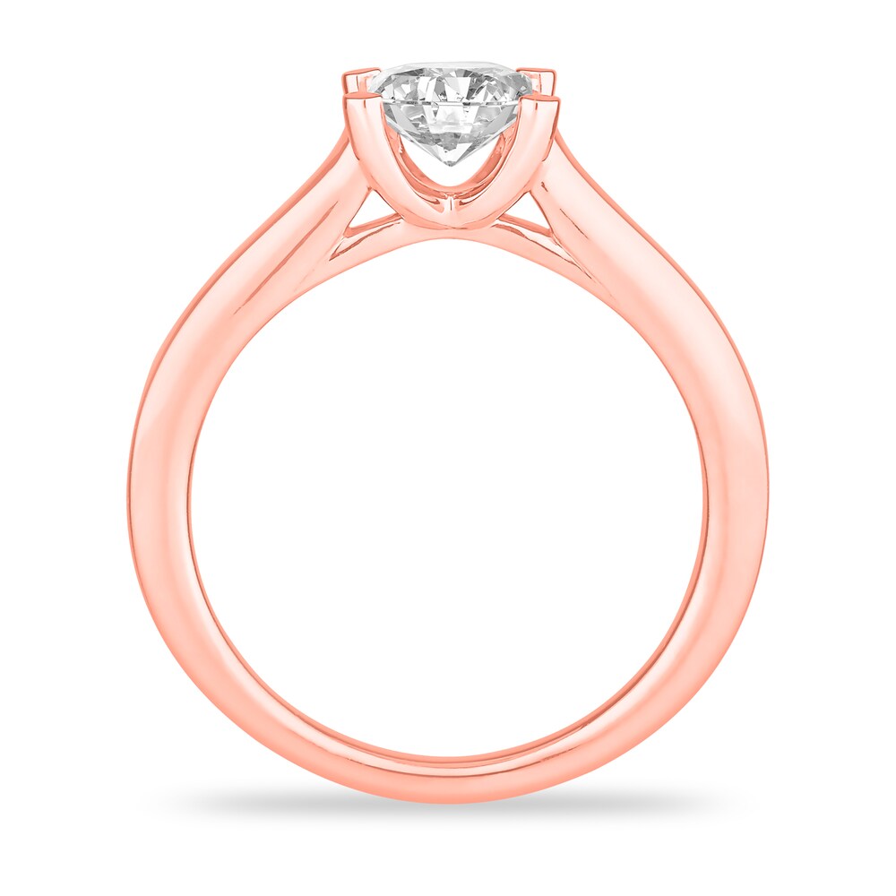 Diamond Solitaire Engagement Ring 1 ct tw Princess-cut 14K Rose Gold (I2/I) grc8xnbc