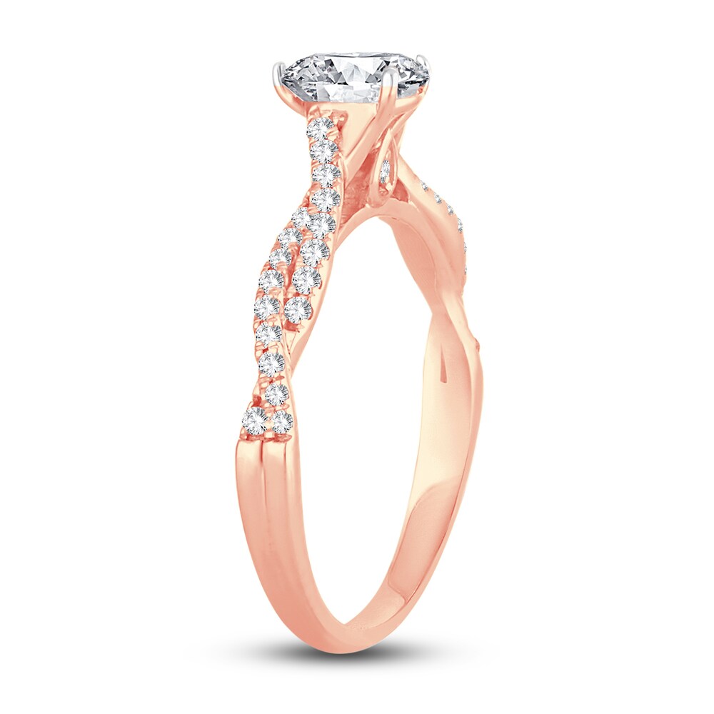 Diamond Ring 3/4 ct tw Princess 14K Rose Gold gxD3XPdC