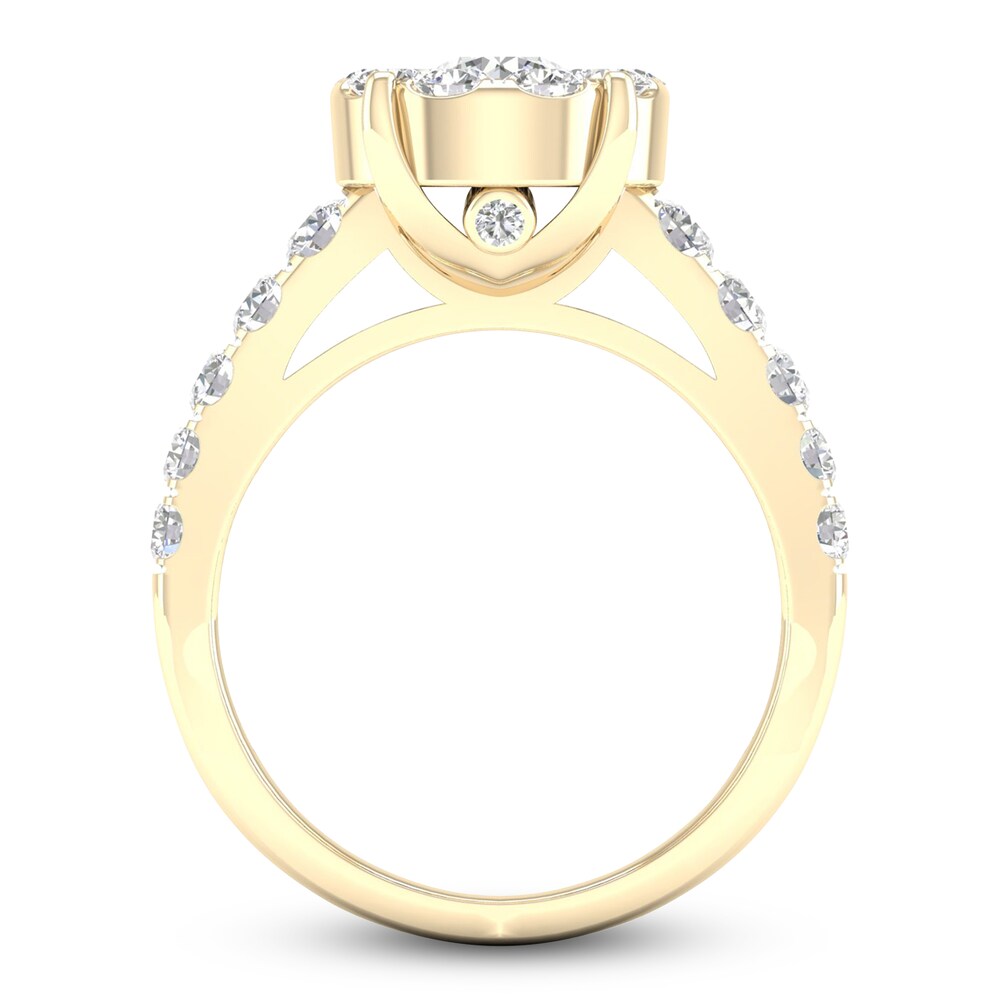 Diamond Engagement Ring 2 ct tw Round 14K Yellow Gold h8gpVWIj