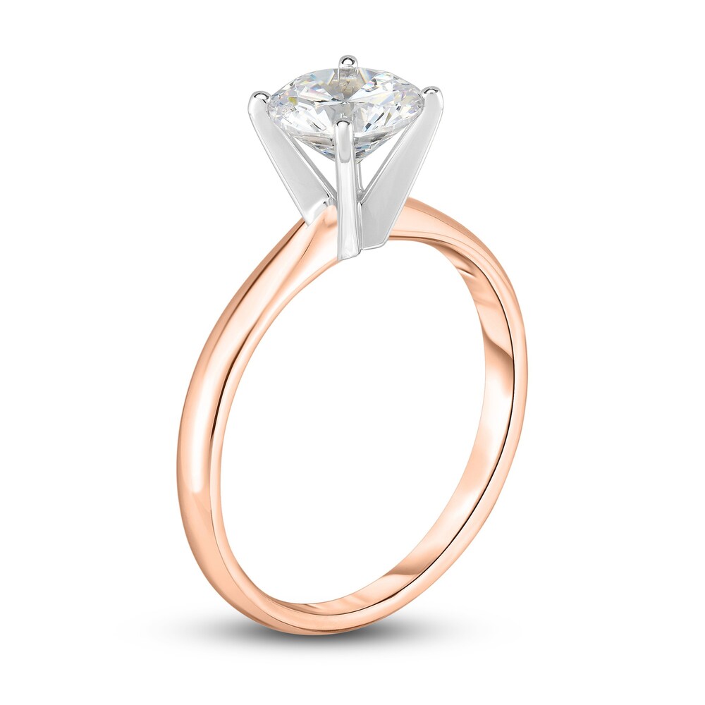 Diamond Solitaire Engagement Ring 1/3 ct tw Round 14K Rose Gold (I2/I) hCFPWSlj