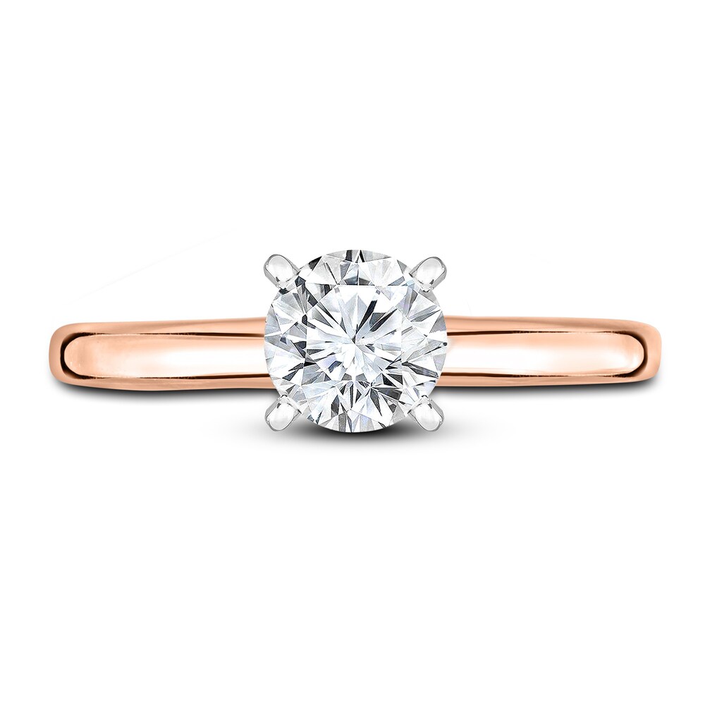 Diamond Solitaire Engagement Ring 1/3 ct tw Round 14K Rose Gold (I2/I) hCFPWSlj