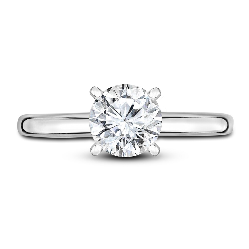 Diamond Solitaire Engagement Ring 5/8 ct tw Round 14K White Gold (I2/I) hMPYxoVF